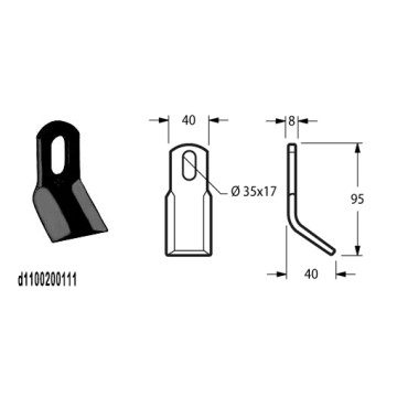 coltello Y ORSI 40x8 57097