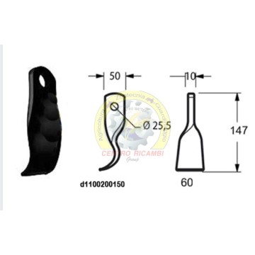 COLTELLO1/2GIRO50X10D 25.5...