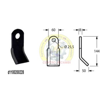coltello Y  FERRI 60X8