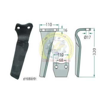 dente per erpice KUHN DX 55947
