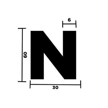 LETTERA "N" ADESIVA X...