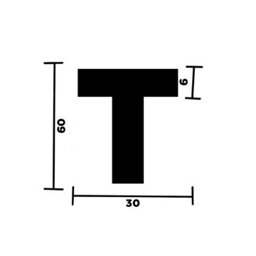 LETTERA "T" ADESIVA X TAGHE...