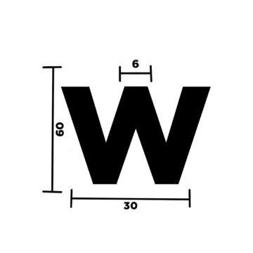 LETTERA "W" ADESIVA X...