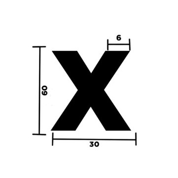 LETTERA "X" ADESIVA X...
