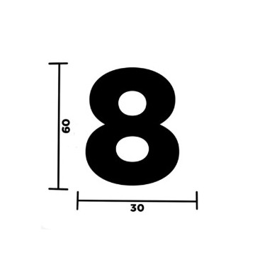 NUMERO "8" ADESIVO X TARGHE...