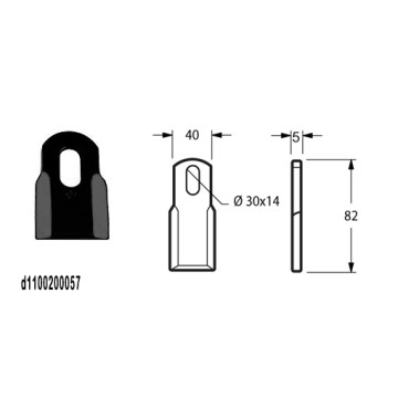 coltello trincia 40x5 14x30...