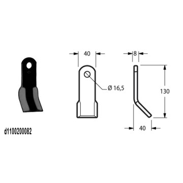 coltello Y FERRI 50x8 57073...