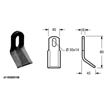 coltello trincia 40x8 14x30...