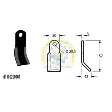 coltello per trincia 50x8...