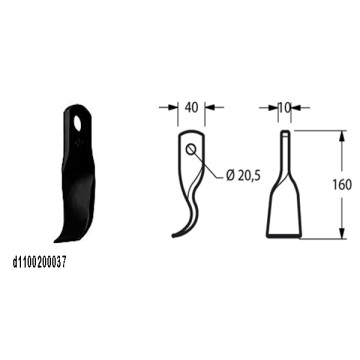 coltello trincia 1/2 giro...