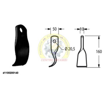 coltello trincia 1/2 giro...