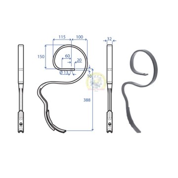 MOLLA CON VOMERE  tipo rau...