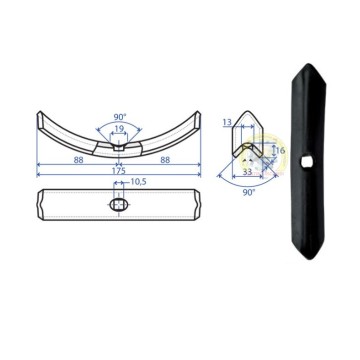 VOMERINO REVERSIBILE RAU...