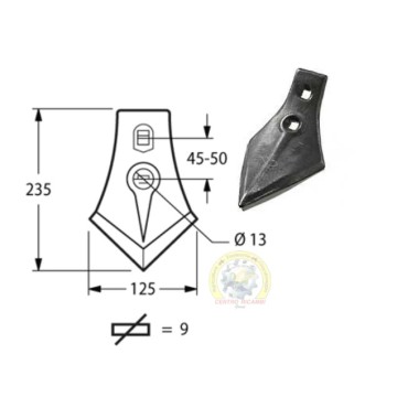 vomere a lancia per ancora...