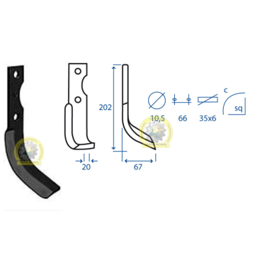 zappa dx GRILLO 11000 lunga