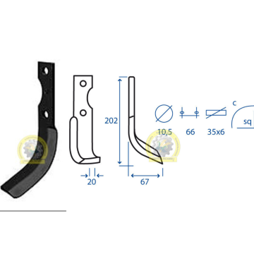 zappa sx GRILLO 11000 lunga